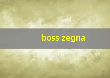 boss zegna